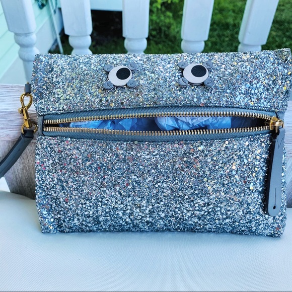 Anya Hindmarch Glitter Circulus Eyes Clutch EUC - Picture 9 of 16